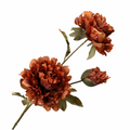 3 HEADS AUTUMN PEACH PEONIES