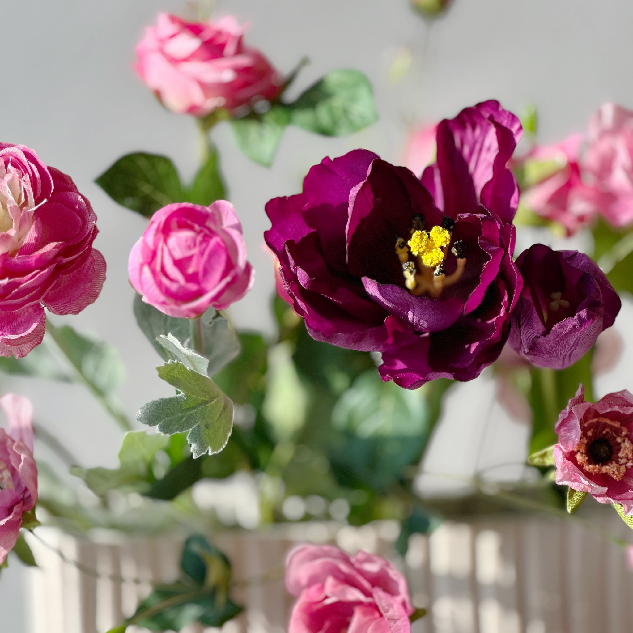 Elegant Purple Artificial Flower Arrangement for Weddings