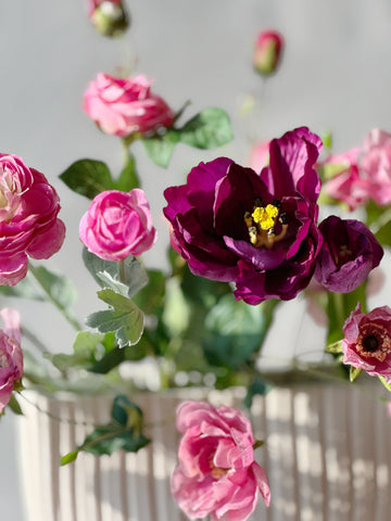 Elegant Purple Artificial Flower Arrangement for Weddings