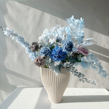 “ Serene Blue Artifical flowers – Faux flowers for Soft, Dreamy Wedding Decor”